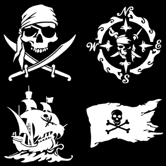 Pirate Decals 4 pack