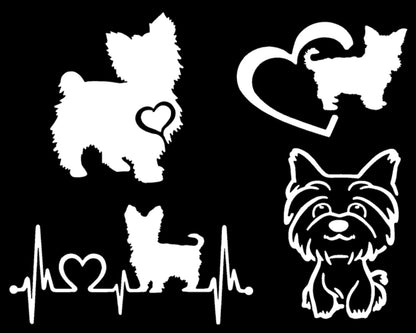 Yorkshire Terrier Decal 4 Pack