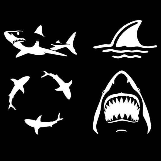 Shark Decal 4 Pack
