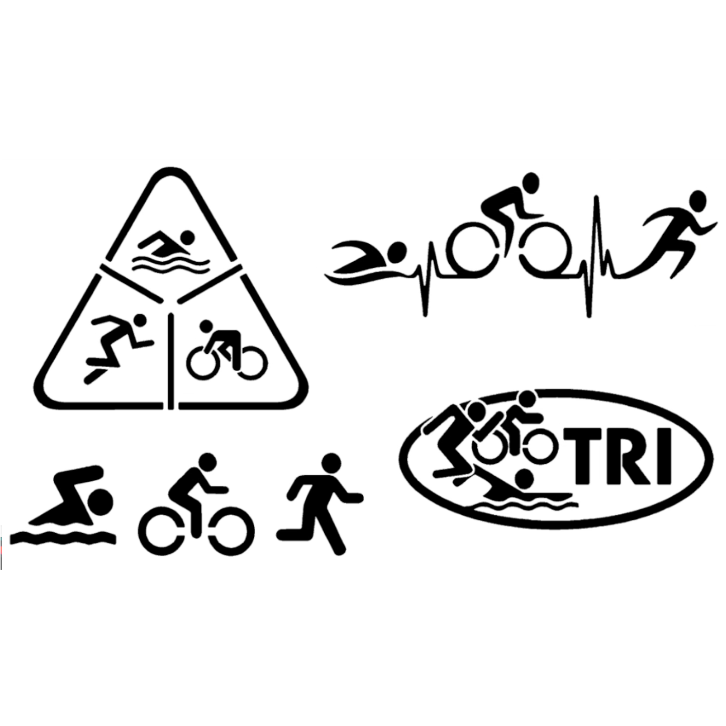 Triathlon Decal 4 Pack