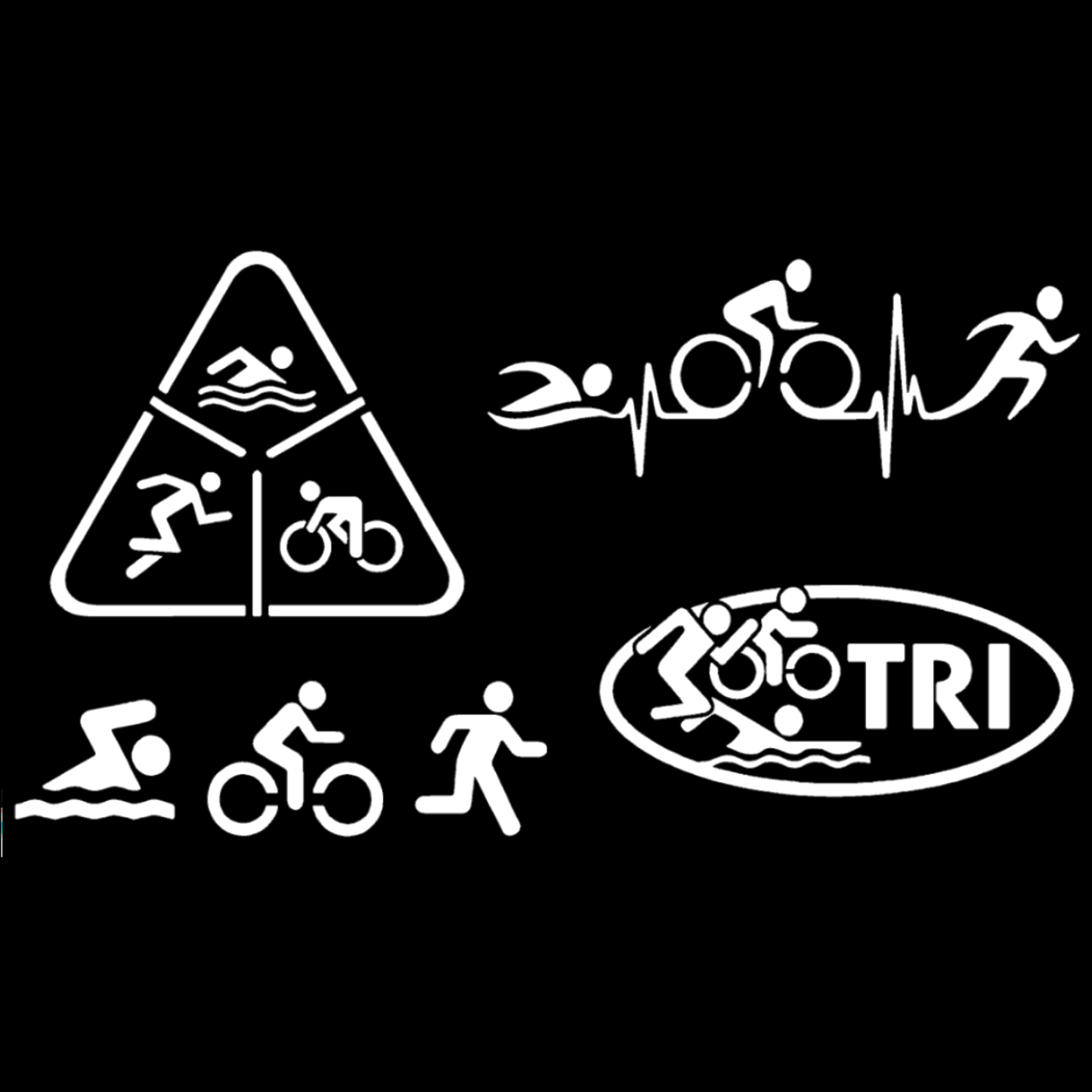 Triathlon Decal 4 Pack