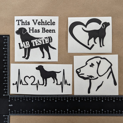 Labrador Retriever Decal 4 Pack