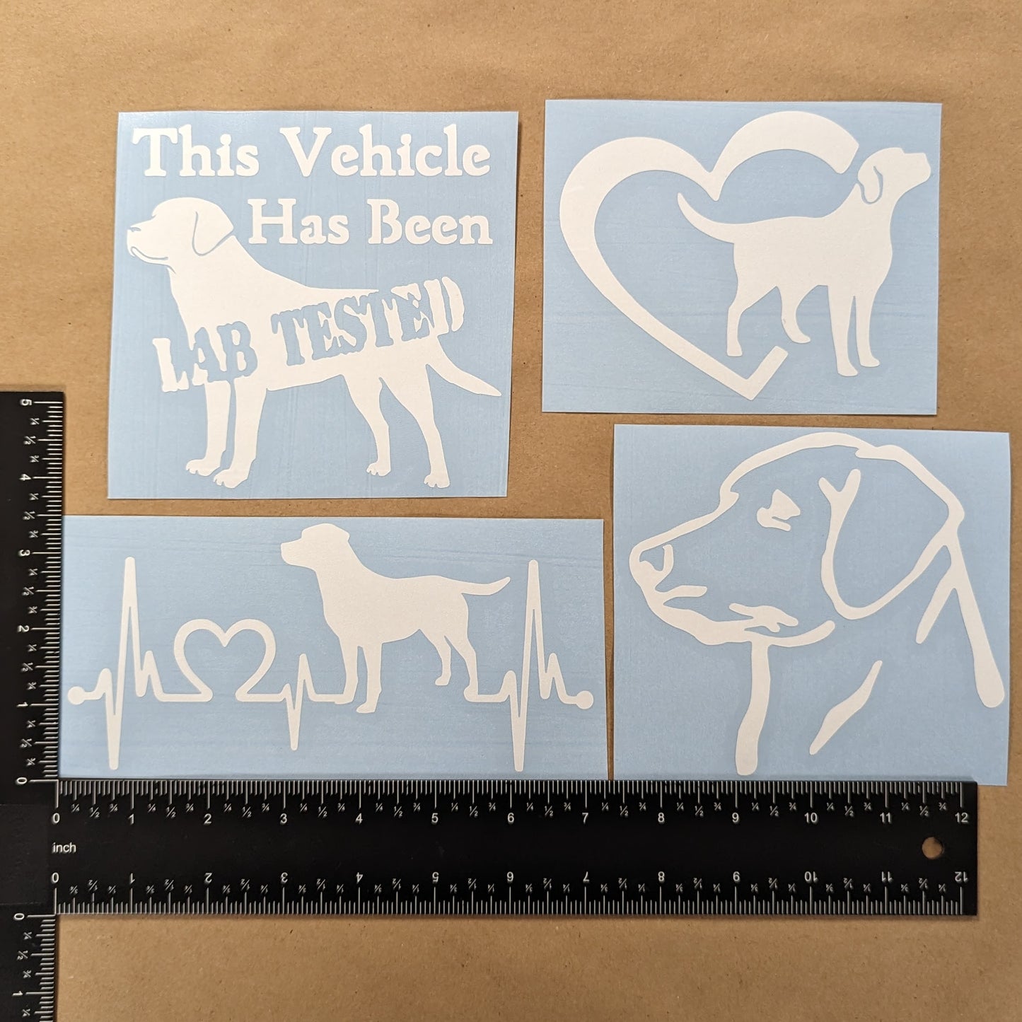 Labrador Retriever Decal 4 Pack