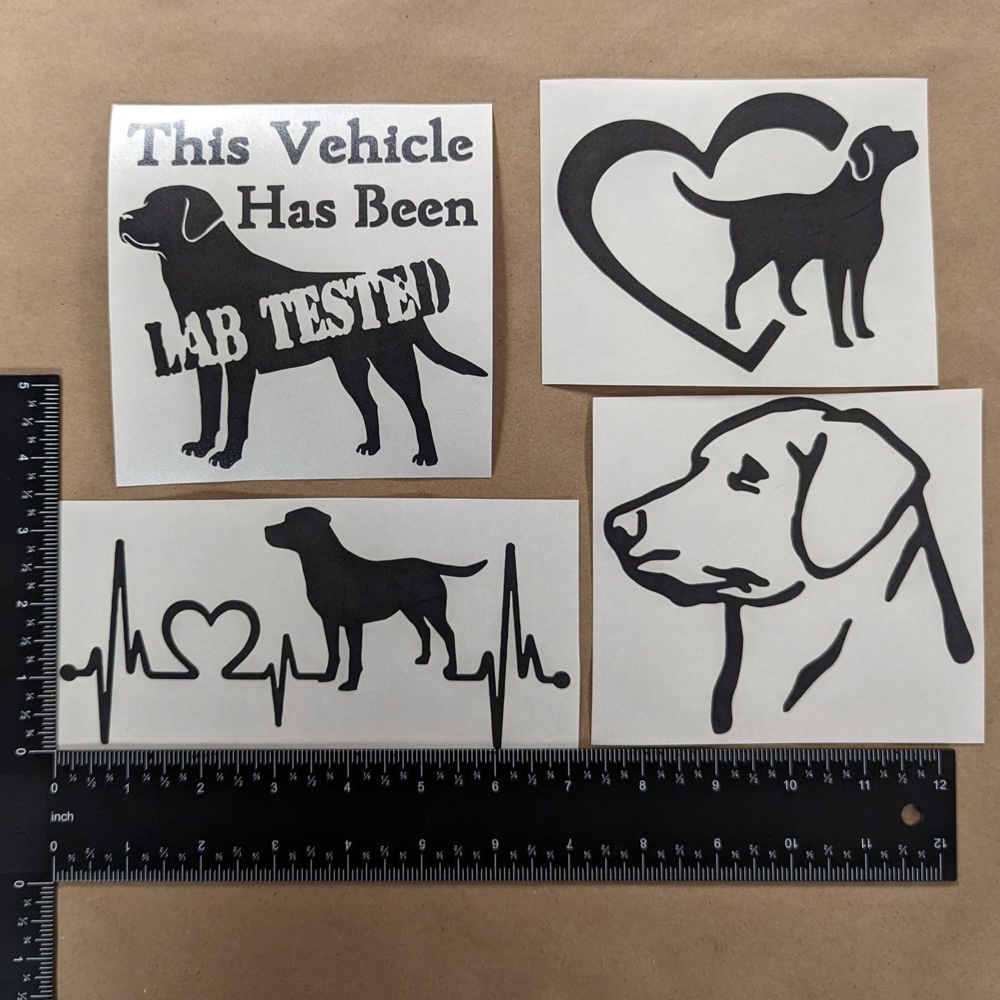 Labrador Retriever Decal 4 Pack