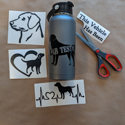 Labrador Retriever Decal 4 Pack