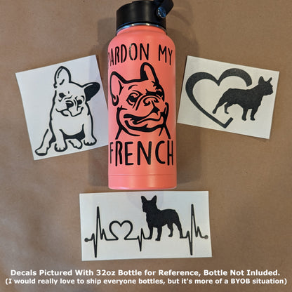 Frenchie Decals 4 Pack