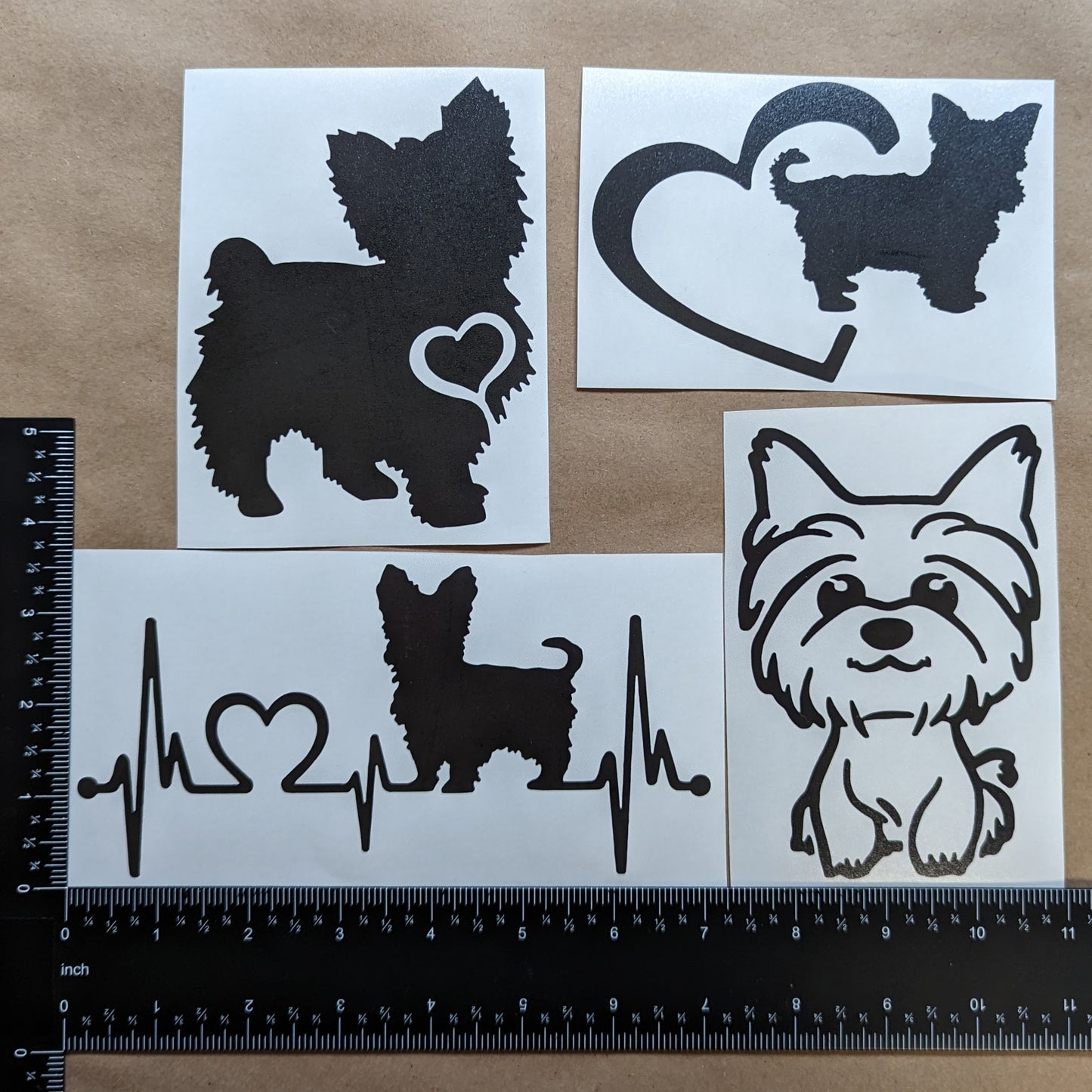 Yorkshire Terrier Decal 4 Pack