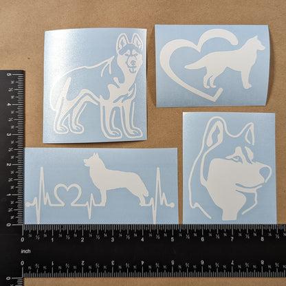 Siberian Husky Decal 4 Pack