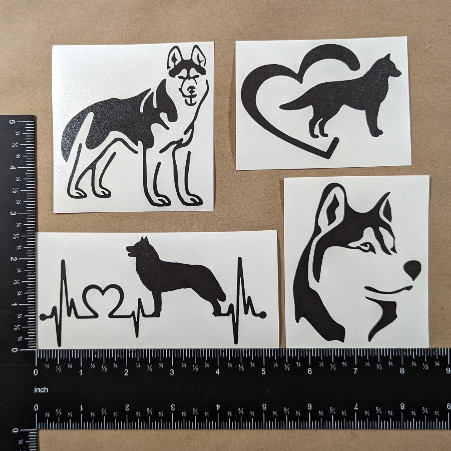 Siberian Husky Decal 4 Pack