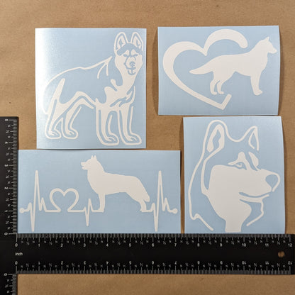 Siberian Husky Decal 4 Pack