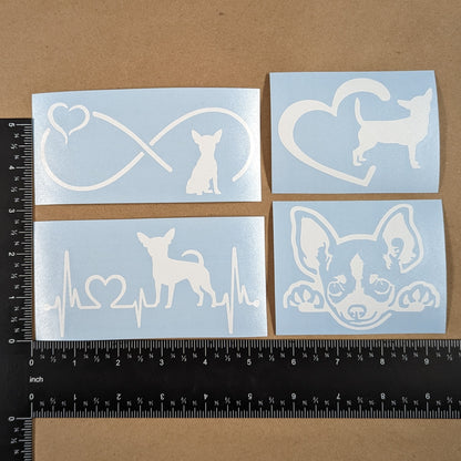 Chihuahua Decal 4 Pack