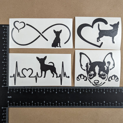 Chihuahua Decal 4 Pack