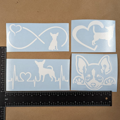 Chihuahua Decal 4 Pack