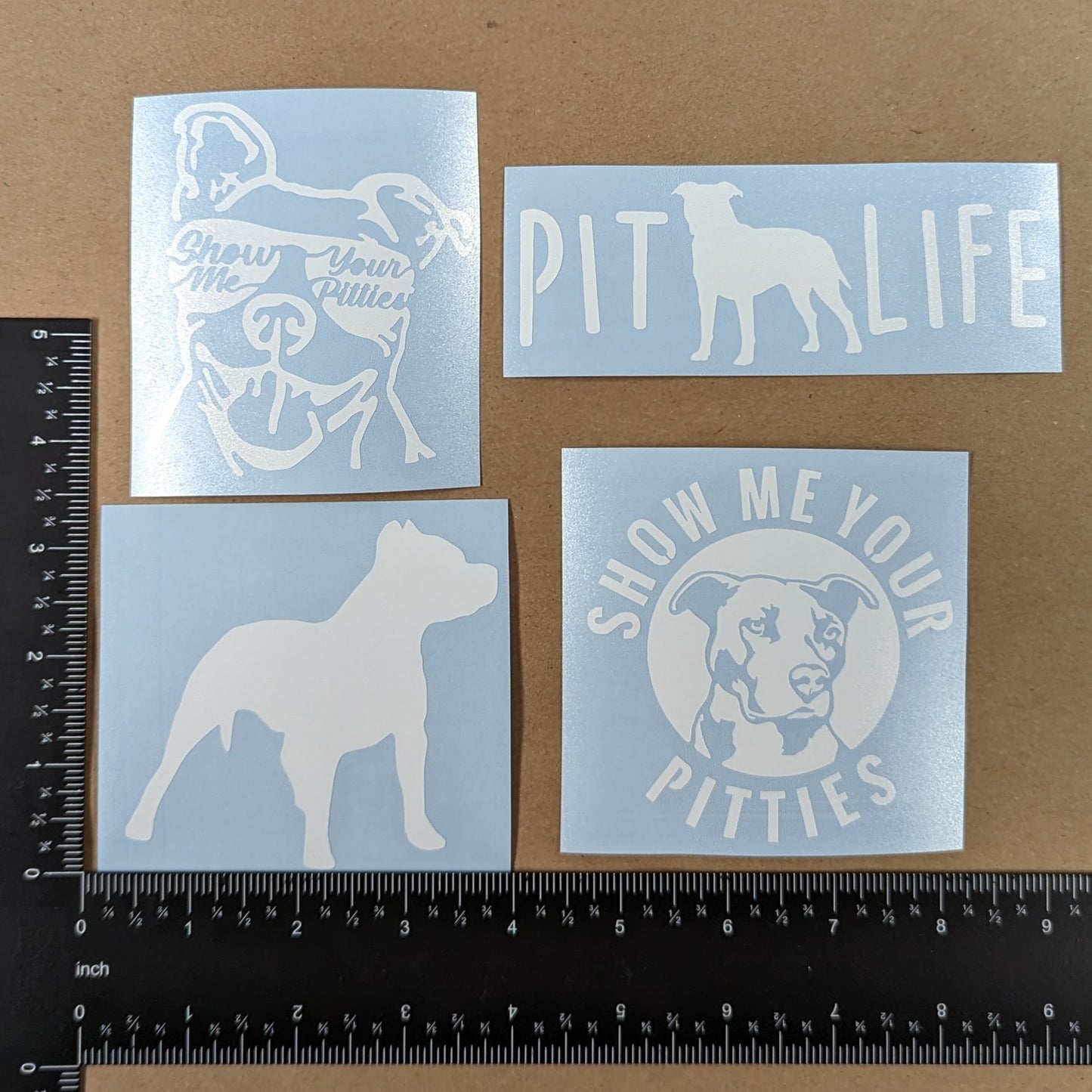 Pitbull Show Me Your Pitties Decal 4 Pack