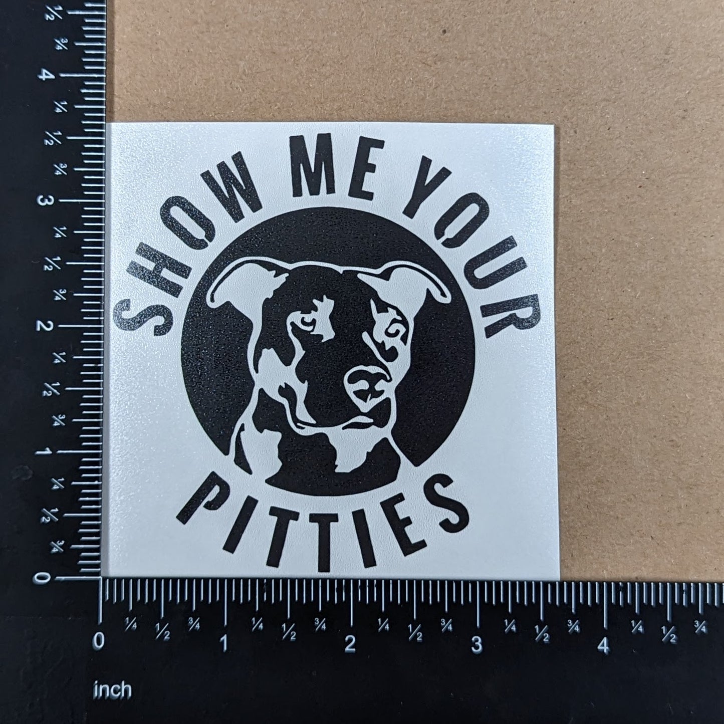 Pitbull Show Me Your Pitties Decal 4 Pack