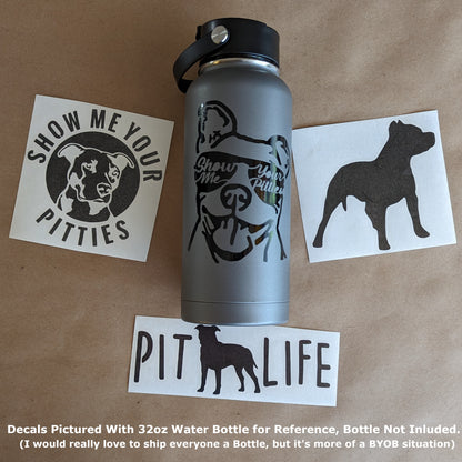 Pitbull Show Me Your Pitties Decal 4 Pack