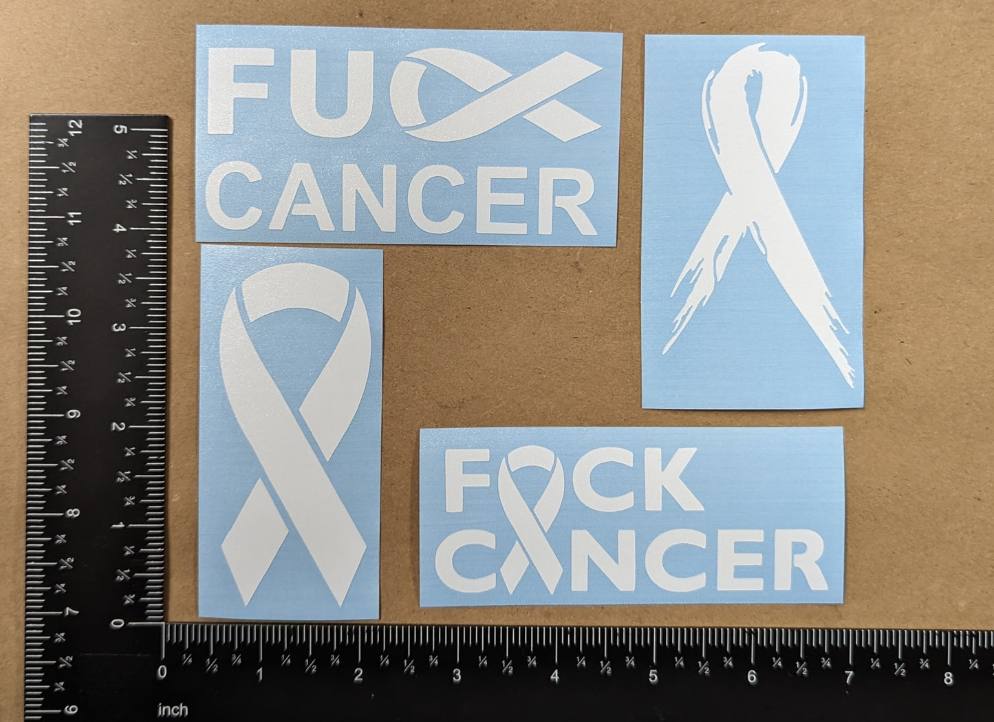 FU Cancer Ribbon Decal 4 Pack