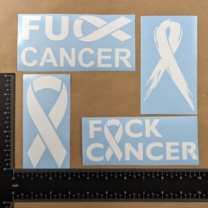 FU Cancer Ribbon Decal 4 Pack