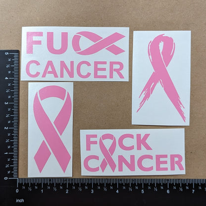 FU Cancer Ribbon Decal 4 Pack