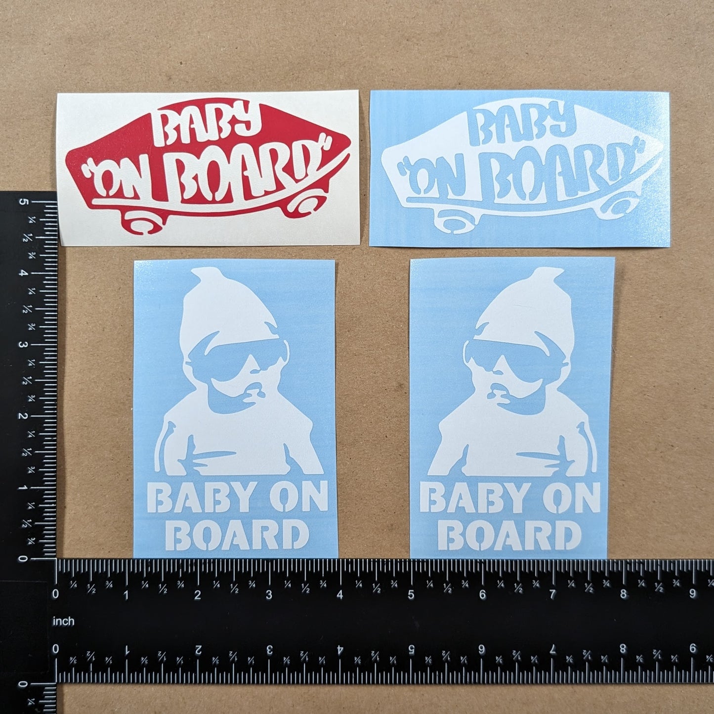 Baby On Board Decal 4 Pack Vans/Carlos