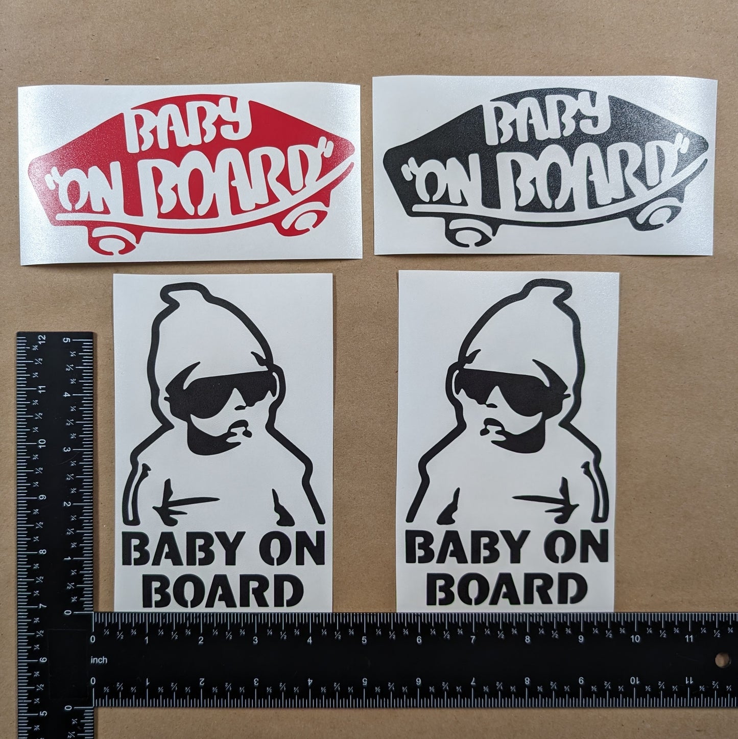 Baby On Board Decal 4 Pack Vans/Carlos