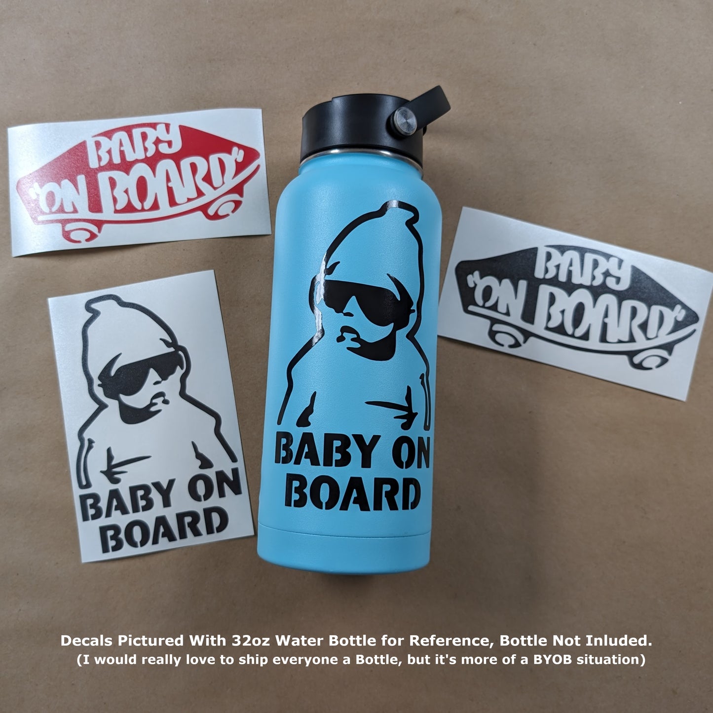 Baby On Board Decal 4 Pack Vans/Carlos