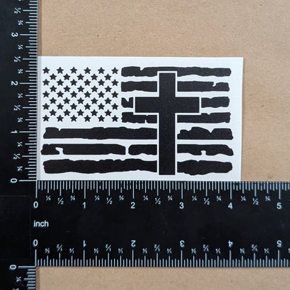 Flag Cross Decal 3-Pack