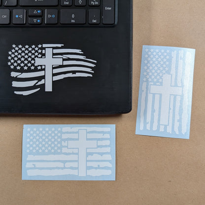 Flag Cross Decal 3-Pack