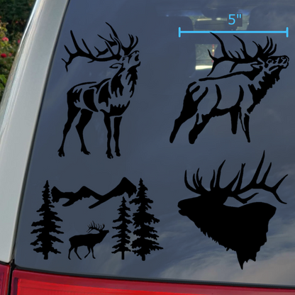 Elk Bulging Decal 4 Pack