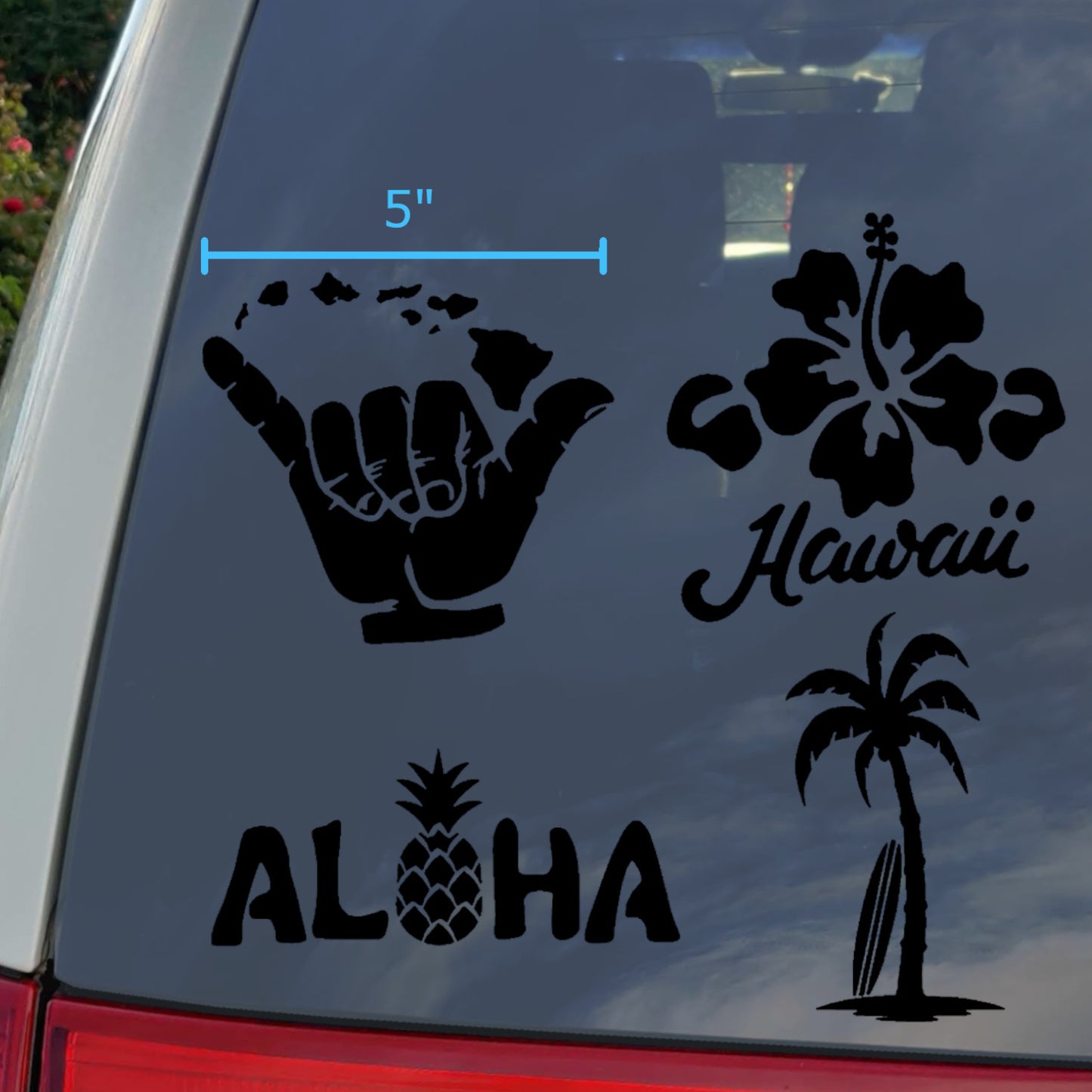 Hawaiian Hang Loose Decals 4 pack