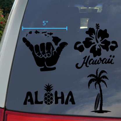 Hawaiian Hang Loose Decals 4 pack