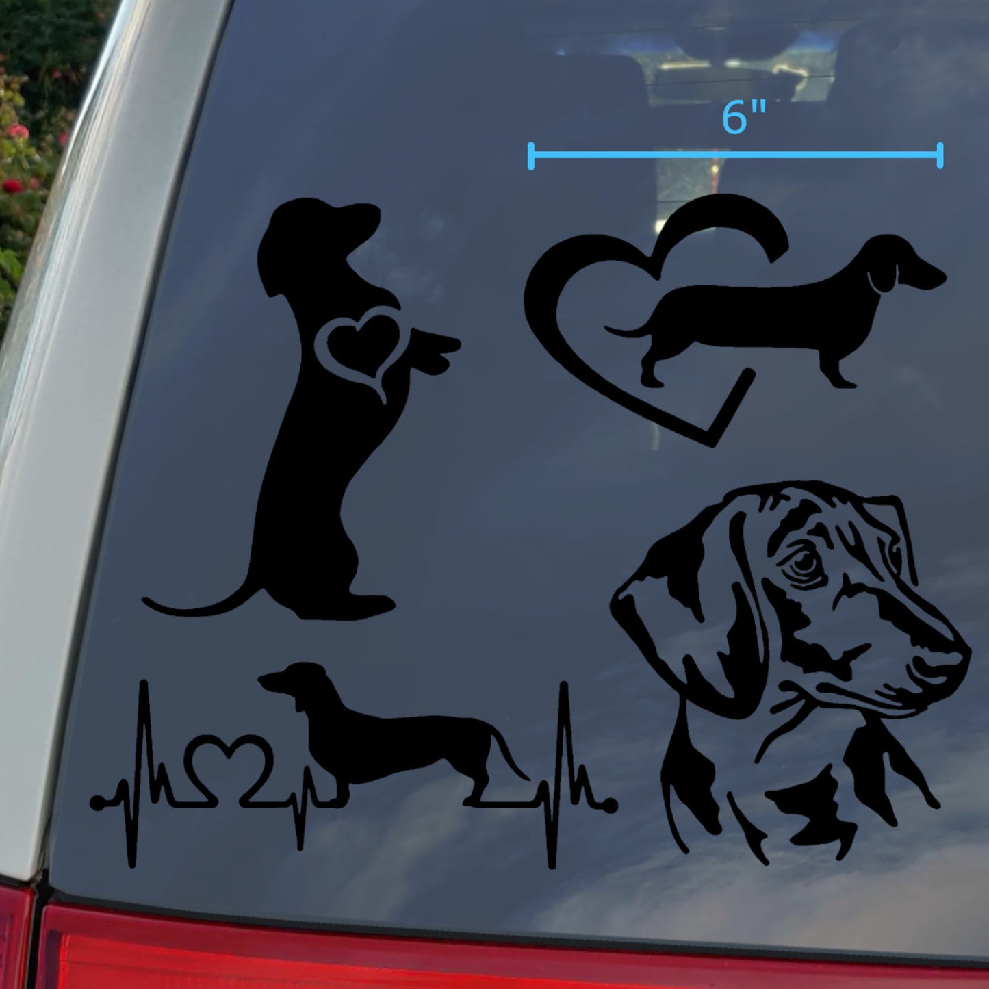 Dachshund Decals 4 Pack