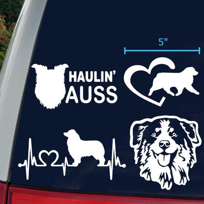 Australian Shepherd Decal 4 Pack