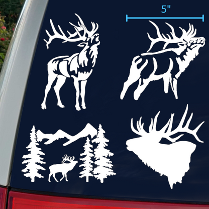 Elk Bulging Decal 4 Pack
