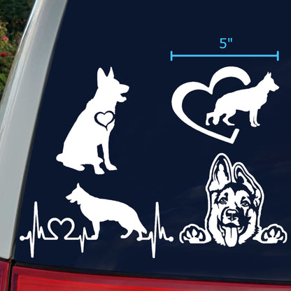German Shepherd Decals 4 Pack