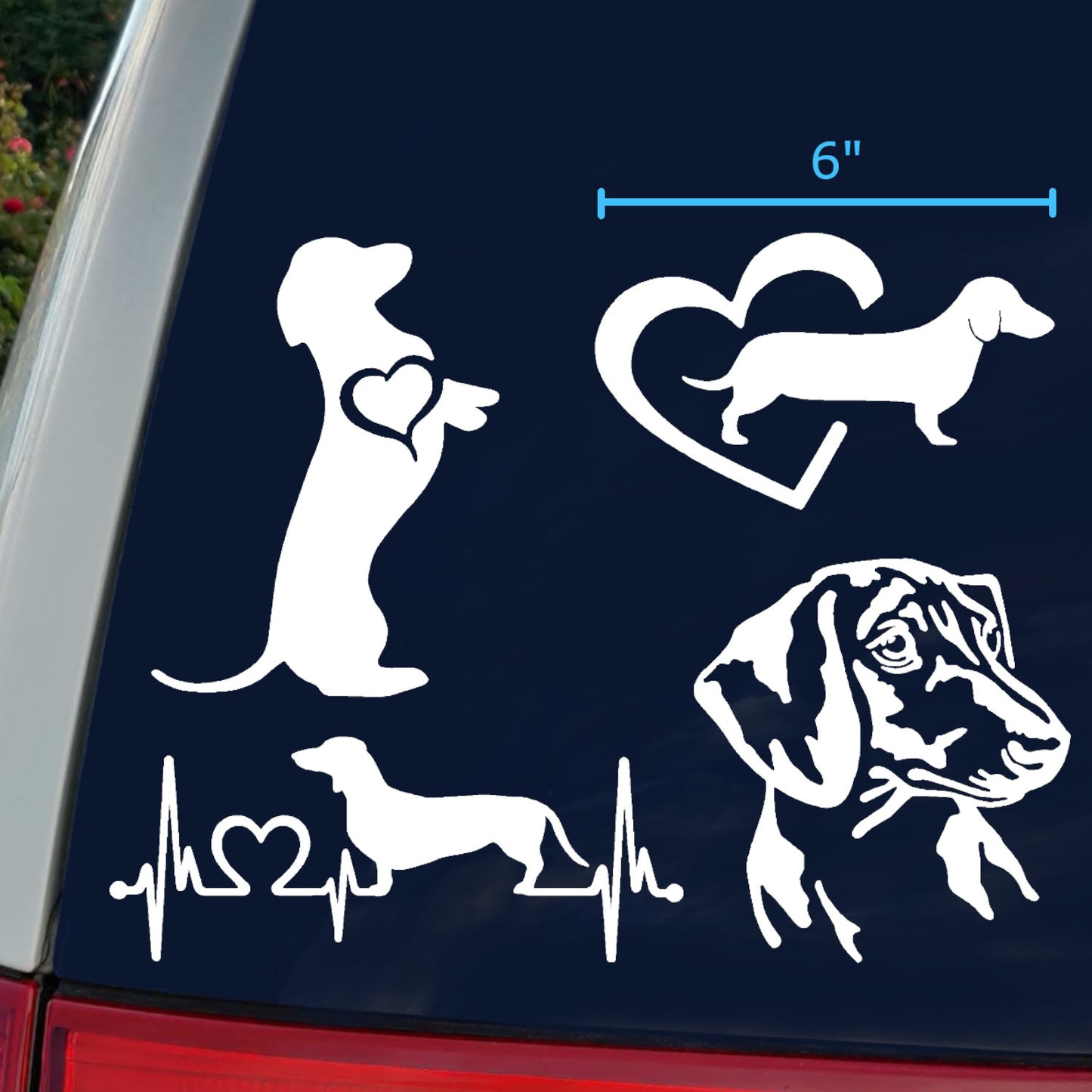 Dachshund Decals 4 Pack