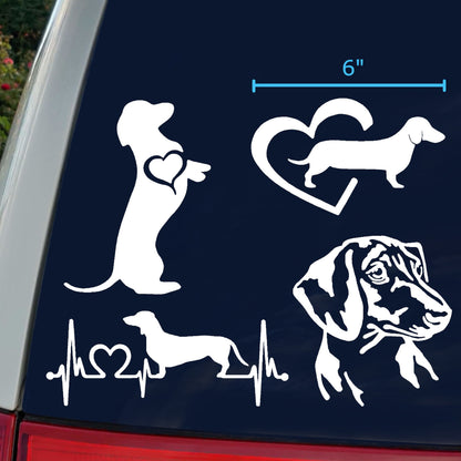 Dachshund Decals 4 Pack