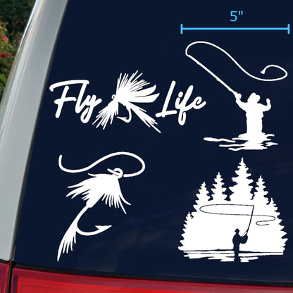 Fly Fishing Decals 4 Pack