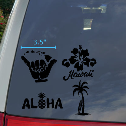 Hawaiian Hang Loose Decals 4 pack