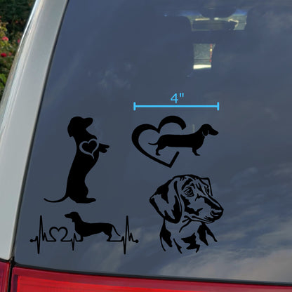 Dachshund Decals 4 Pack