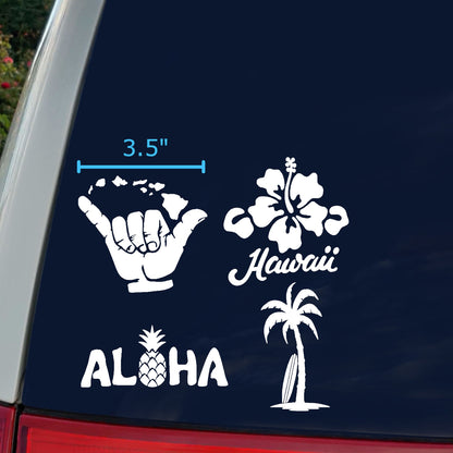 Hawaiian Hang Loose Decals 4 pack