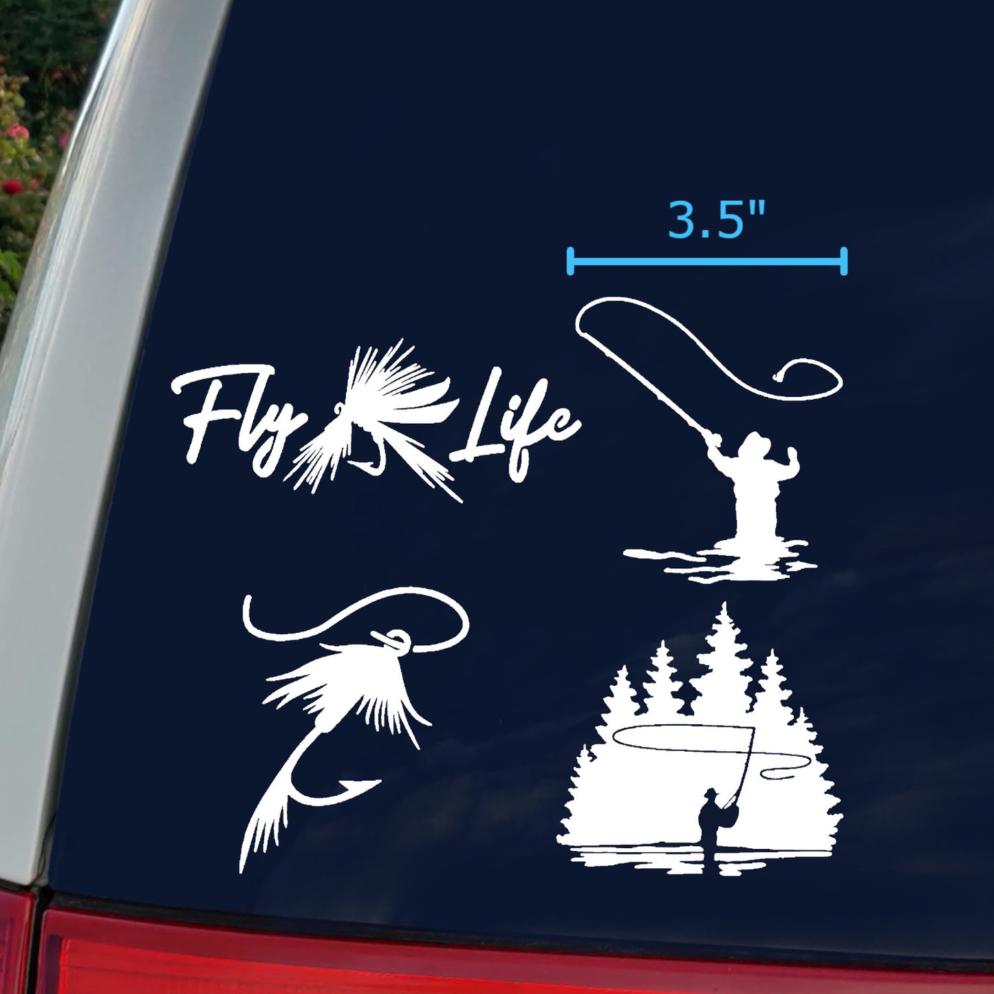 Fly Fishing Decals 4 Pack