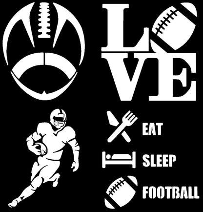 Football Decals 4 pack