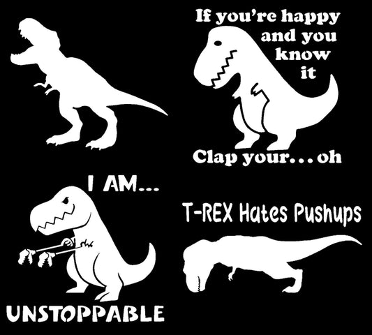 T-Rex Decals 4 Pack