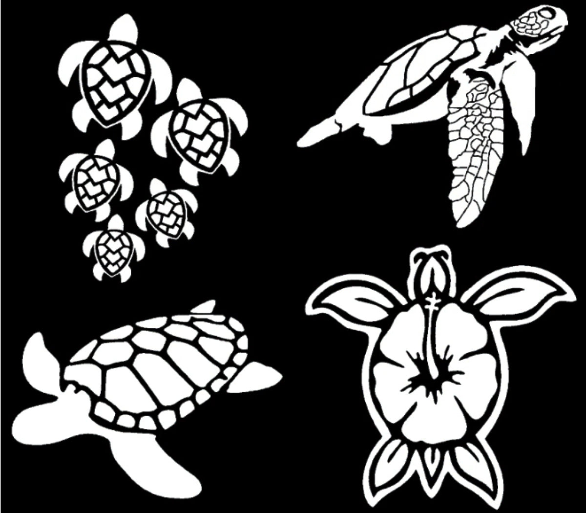 SeaTurtles Decals 4 pack