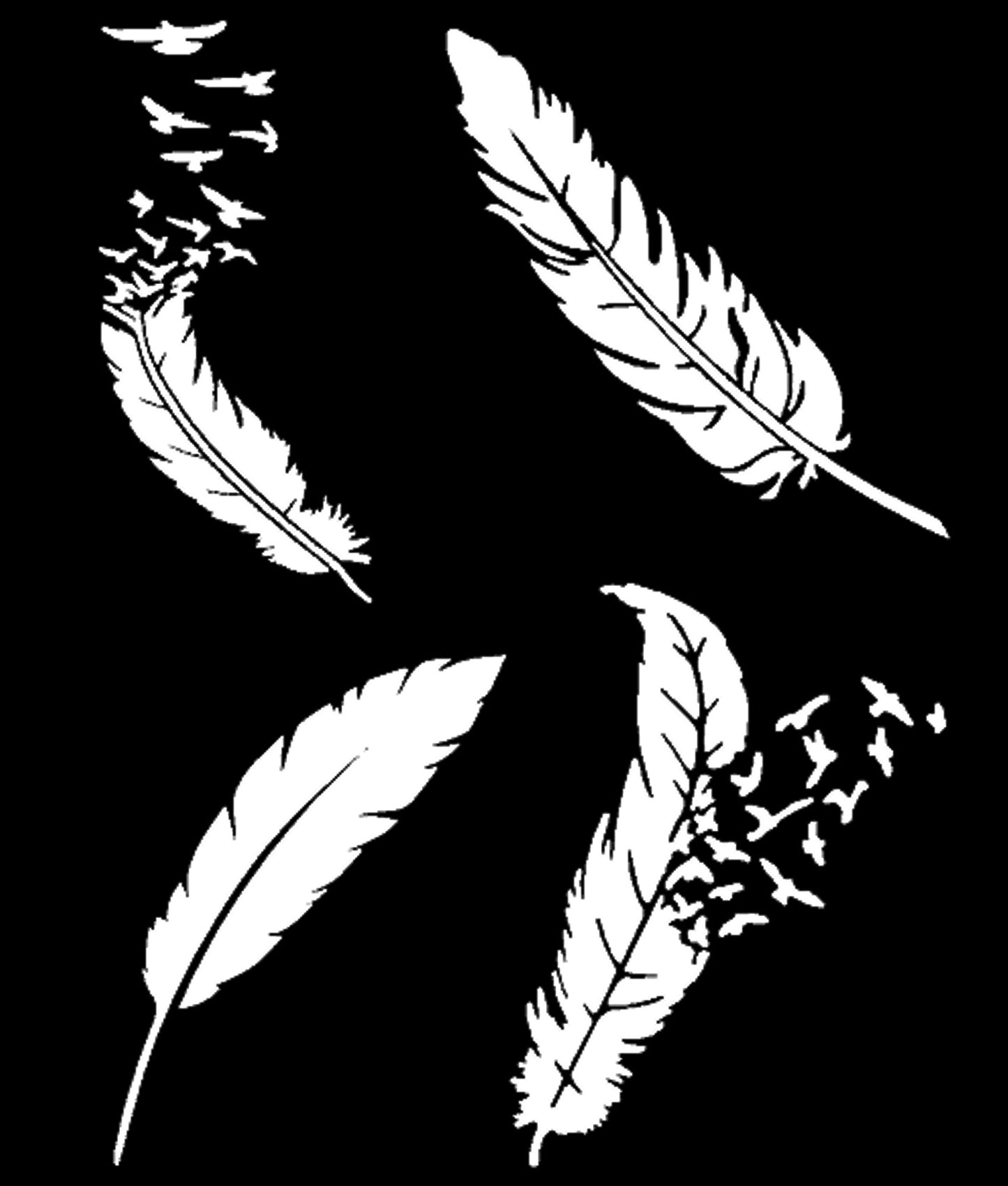 Feather to birds Decal 4 Pack