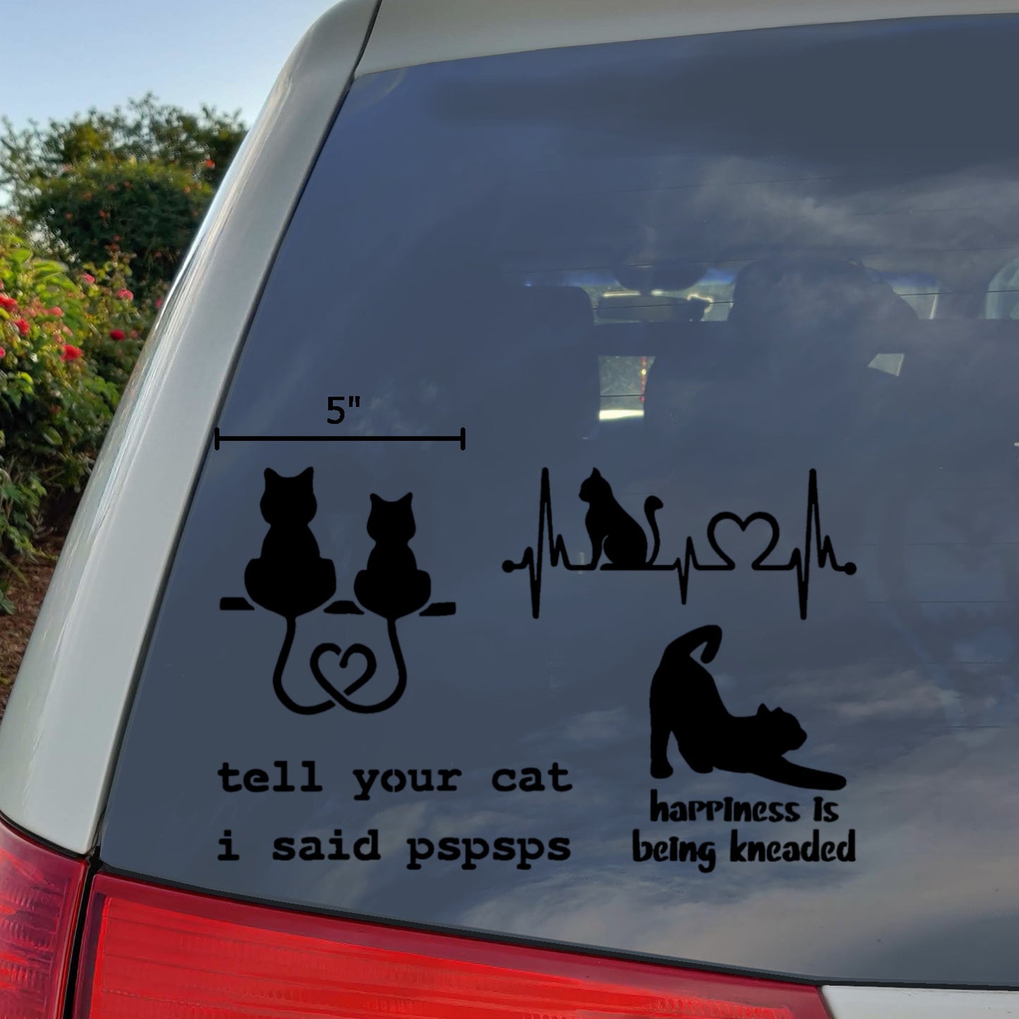 Cat Decal 4 Pack - Heartbeat