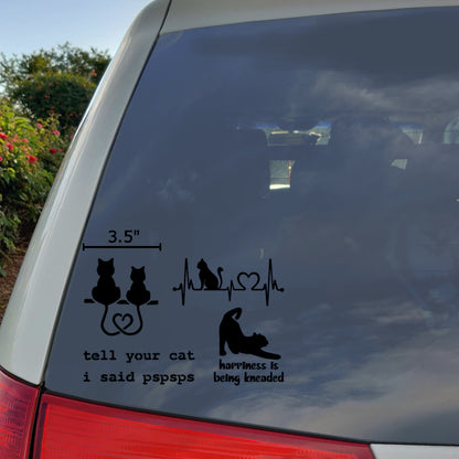 Cat Decal 4 Pack - Heartbeat