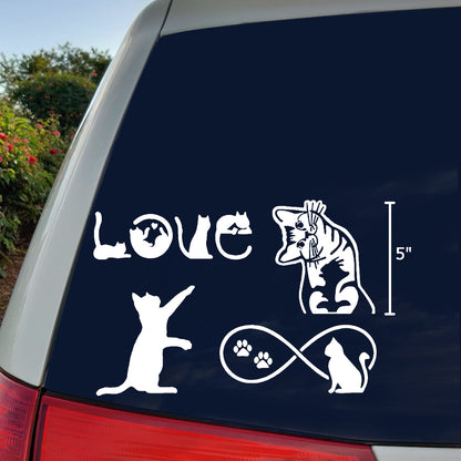 Cat Decal 4 Pack