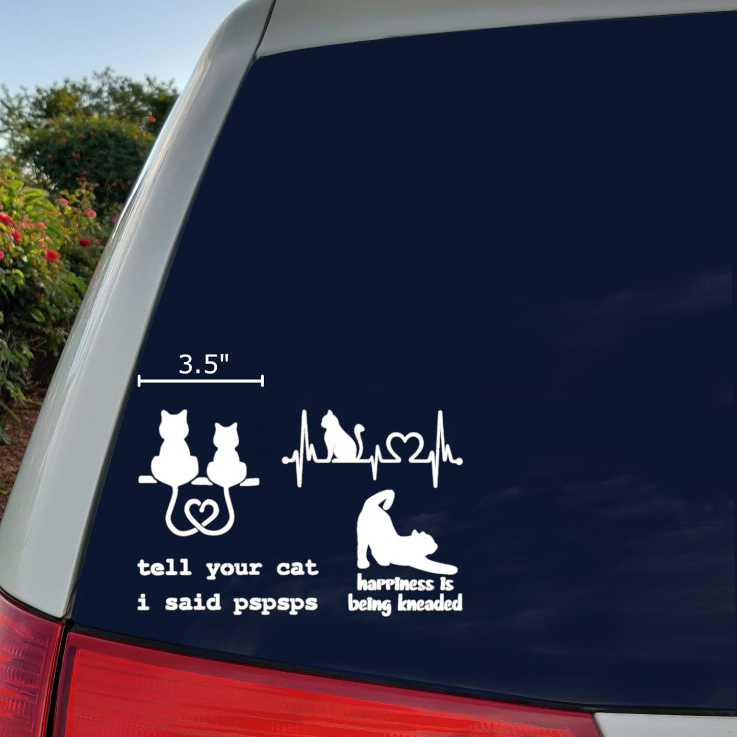 Cat Decal 4 Pack - Heartbeat